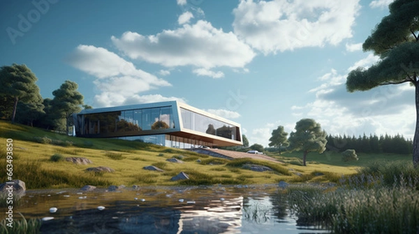 Obraz house on a lake