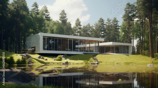 Obraz house on the river