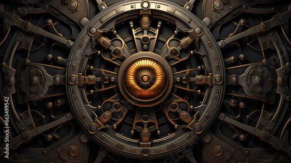 Obraz mechanical steampunk symmetrical background