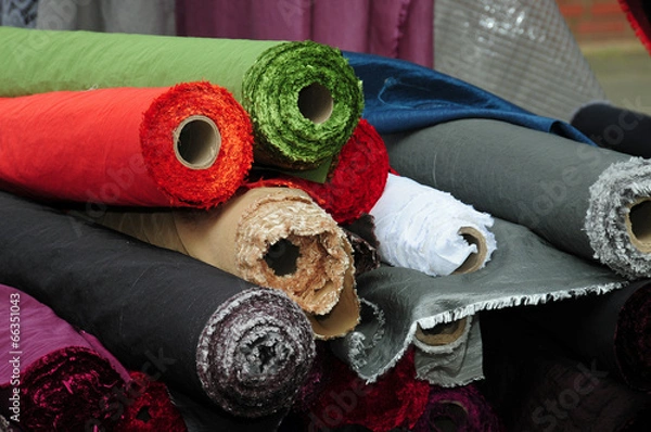 Obraz bunte Stoffrollen