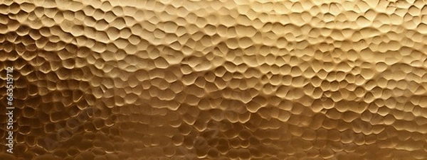 Fototapeta Hammered Golden Brass Texture Web Background Banner, Luxurious Metallic Surface for Elegant Design and Modern Opulence