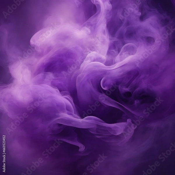 Obraz Purple Smoke Background Abstract Smoke Wallpaper Blue Smoky Cloud Illustration AI Generative