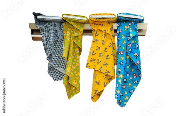 Obraz bunte, gemusterte Stoffballen