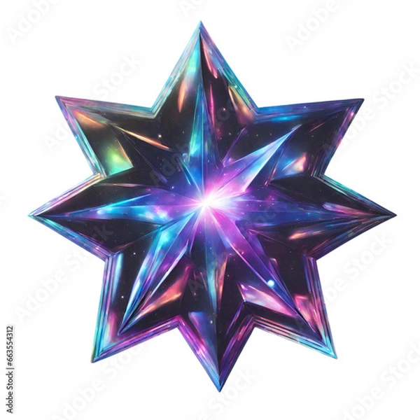 Fototapeta holographic element in the shape of a circle PNG. holo geometry shape