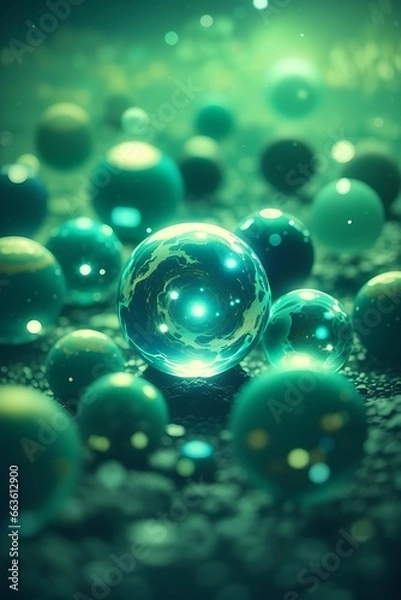 Fototapeta retro style theme, Explode planets by Me, bokeh, photo, 8k, dark, dynamic action, pale washed out style, shot on cyanotype, cracked lens, dreamy nostalgic, soft focus, glass