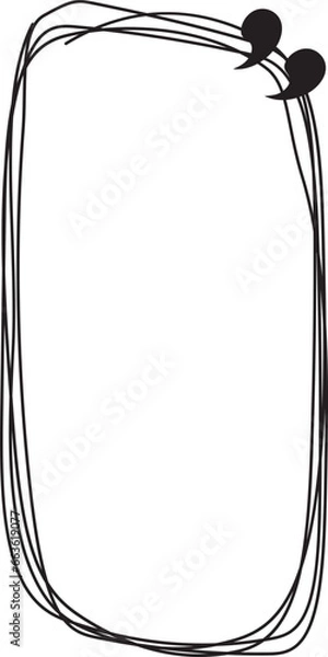 Fototapeta rectangle text box border doodle