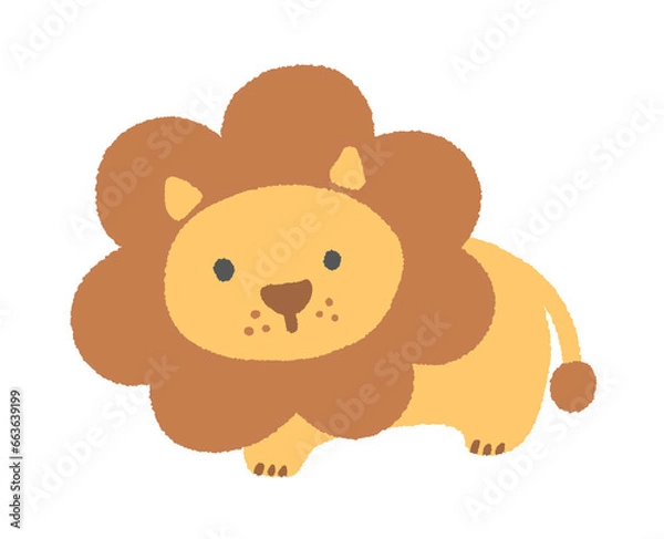 Fototapeta かわいいライオンのイラスト