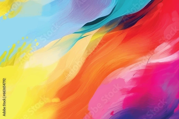 Fototapeta Soft color paint brush stroke texture background