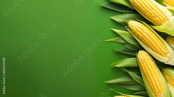 Obraz AI art frame made of corn トウモロコシで作ったフレーム