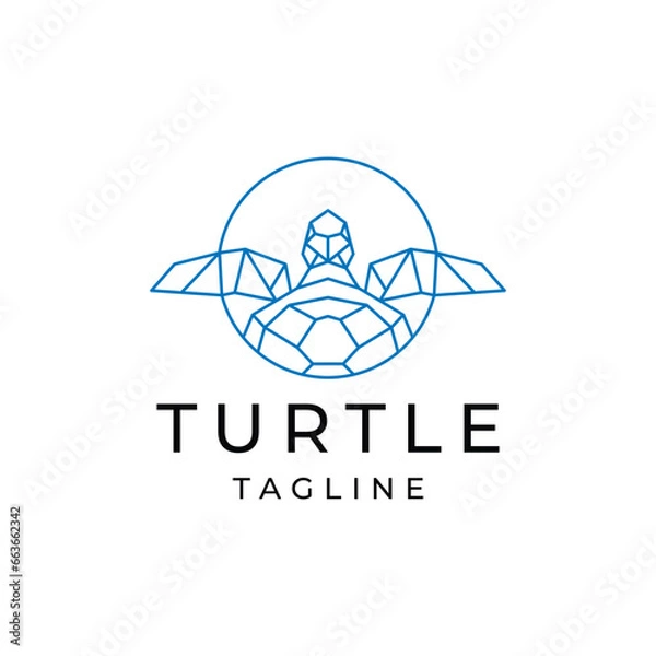 Obraz Turtle logo design icon template