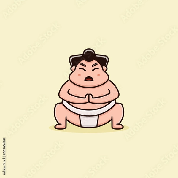 Obraz cute cat cartoon eating