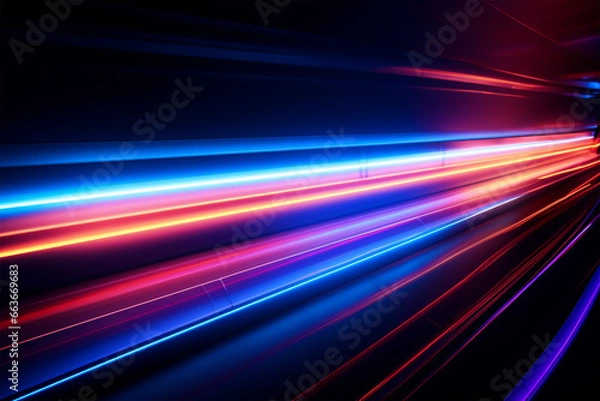 Fototapeta Neonfarbene Lichtstreifen - Hintergrund