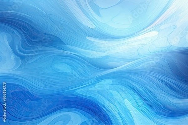 Fototapeta Abstract swirling azure patterns resembling ocean currents. Fluid art and nature's inspiration.