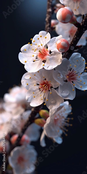 Fototapeta Spring's Elegance: Cherry Blossom in Full Bloom,blossom in spring,cherry blossom on a branch