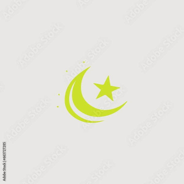 Fototapeta 星をシンボリックに用いたベクター画像