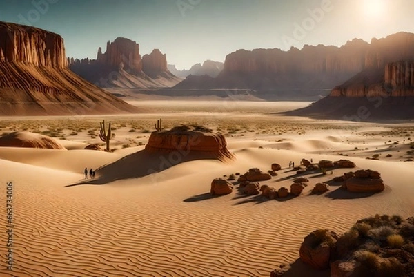 Obraz sunset in the desert