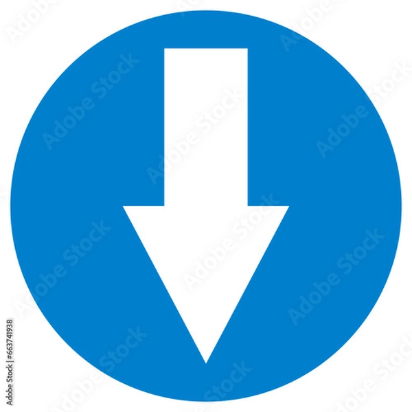 Obraz Downward Sign