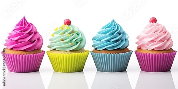 Obraz Various variants of cupcakes can be used for your product
