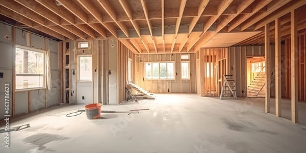 Fototapeta room under construction