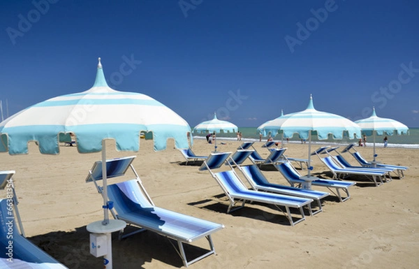 Obraz Spiaggia e ombrelloni di Rmini. 3