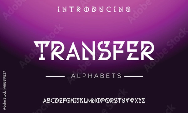 Fototapeta Lettering Fashion Designs. Modern elegant alphabet letters font and number. Minimalist typography fonts regular, typeface uppercase and lowercase.