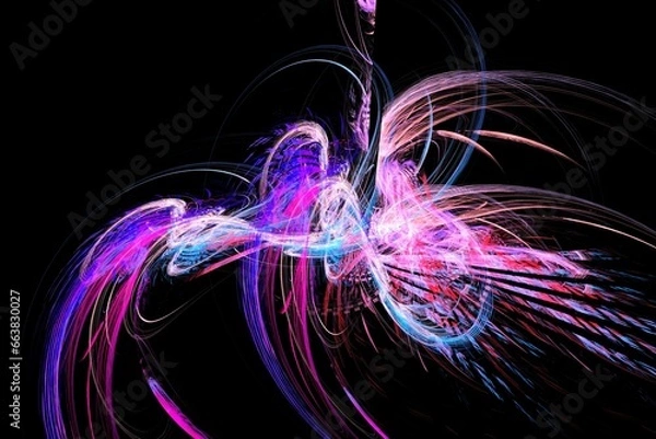 Fototapeta abstract background with glowing lines