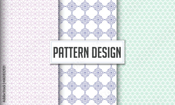 Fototapeta Geometric pattern bundle set in vector.