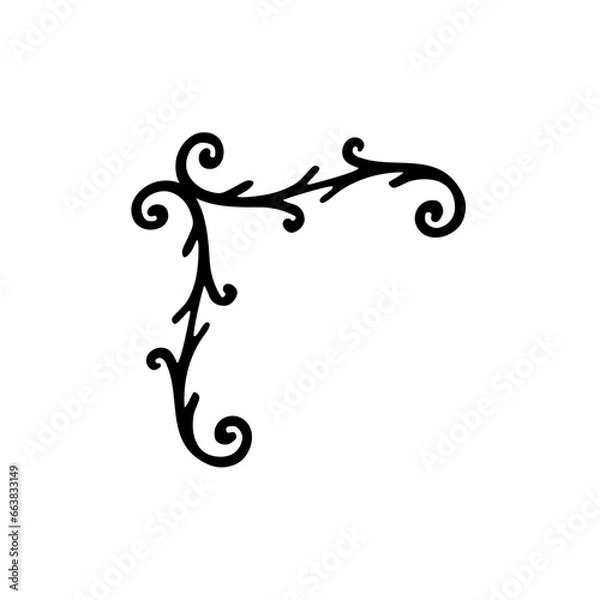 Obraz Corner border vector decoration