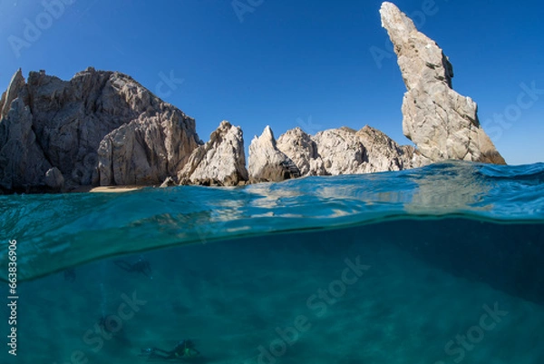 Obraz Divers split shot