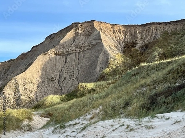 Obraz steep seashore, geological structure 
