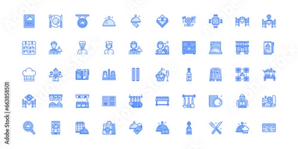 Obraz restaurant icon set