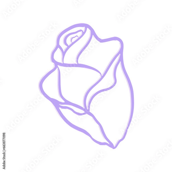 Obraz Abstract Purple Rose Chrome Shape