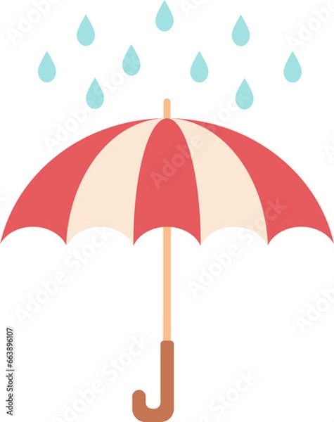 Obraz umbrella and rain drops