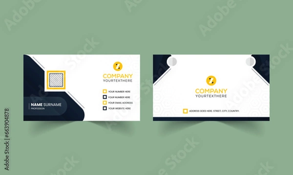 Fototapeta Business card for company and brand etc. Creative and modern visiting card.