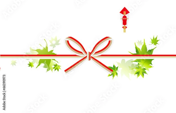 Obraz 熨斗、水引、夏