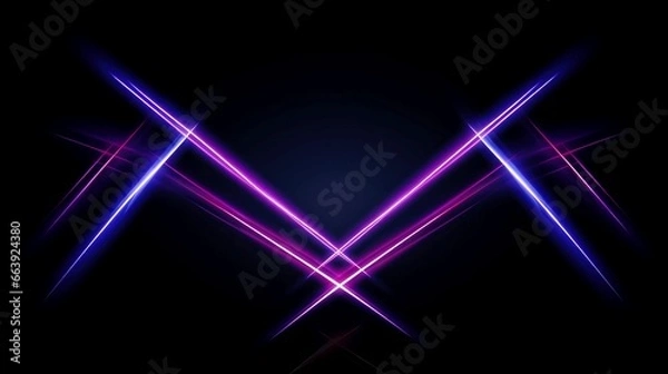 Fototapeta Abstract multicolor neon glowing line, Technology background