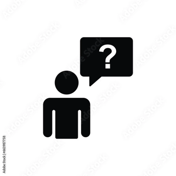 Fototapeta asking question speech bubble icon vector