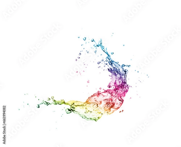 Obraz Water Splash isolated on White Background.