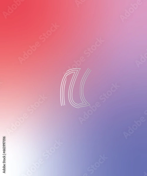 Obraz Modern Letter N logo design Gradient logo