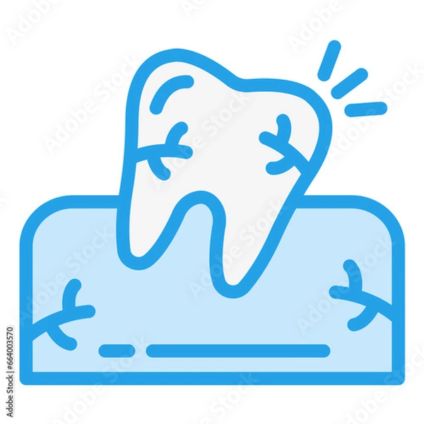 Fototapeta Wisdom Tooth Vector Icon Design Illustration