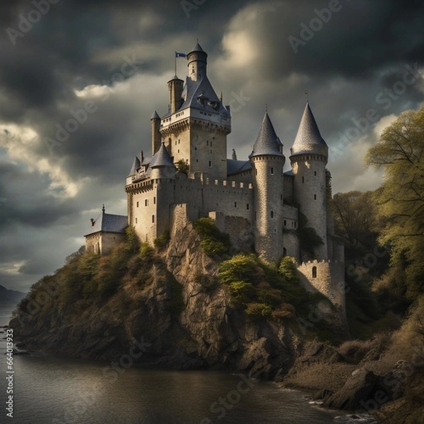 Obraz castle royal illustration background