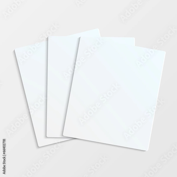 Fototapeta Sheets of white paper with place for your text