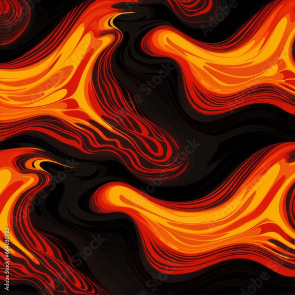 Fototapeta Abstract lava painted waves background