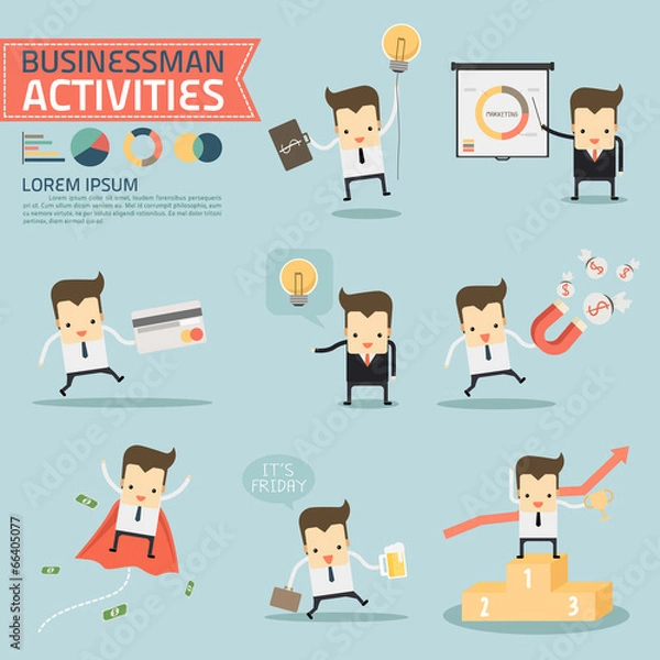 Obraz businessman activities