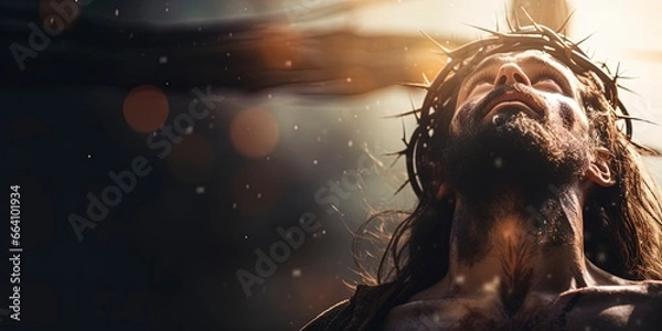 Obraz Religious scene with Jesus Christ