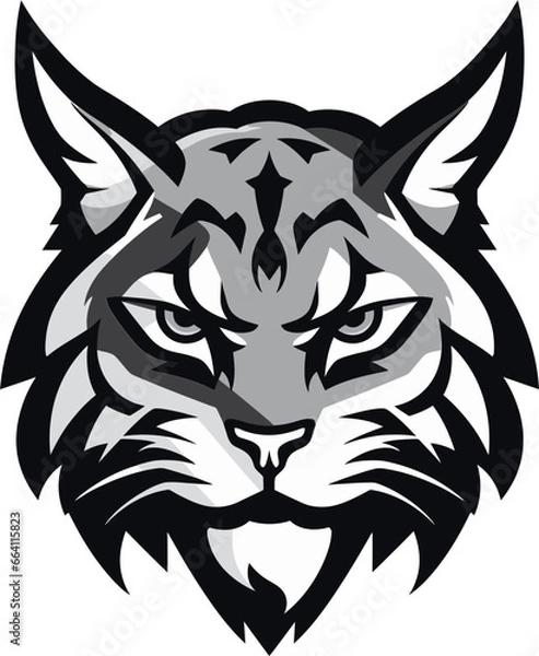 Fototapeta Bobcat Vector Design A Wild Predator Animal in a Vector Design Format Bobcat Wild Predator Animal Vector Design A Fierce and Beautiful Wild Cat