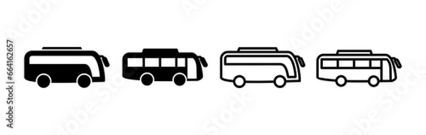 Obraz Bus icon vector. bus vector icon