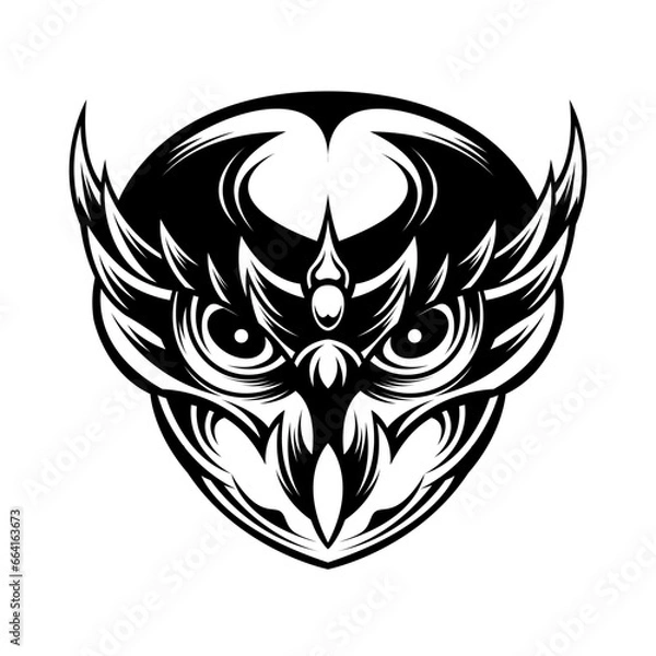 Obraz Vintage owl head vector