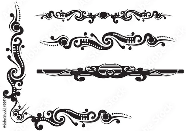 Obraz Tribal Scroll Flourish
