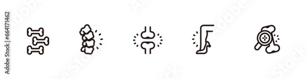 Obraz Simple icon set of bones.